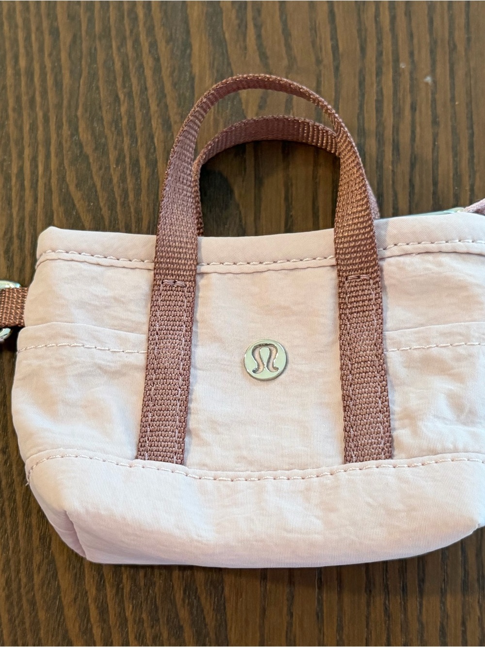 lululemon athletica Blush Pink Mini Tote with Mauve Handles